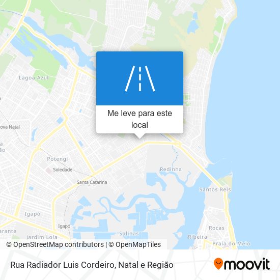 Rua Radiador Luis Cordeiro mapa