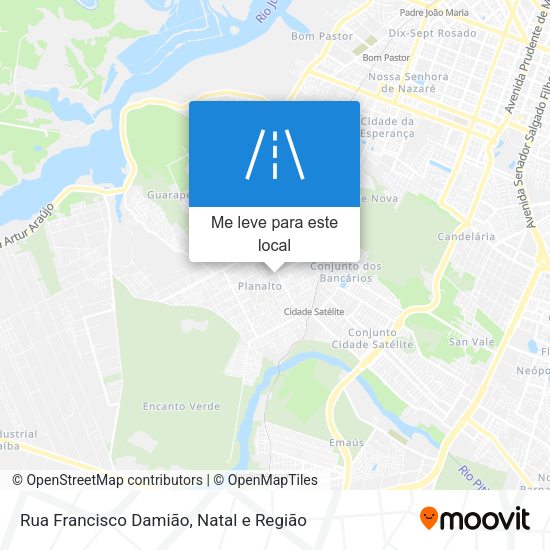 Rua Francisco Damião mapa