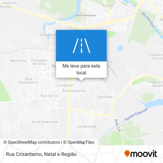 Rua Crisantamo mapa