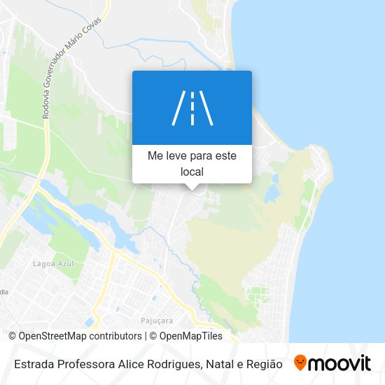 Estrada Professora Alice Rodrigues mapa