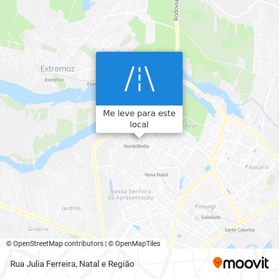 Rua Julia Ferreira mapa