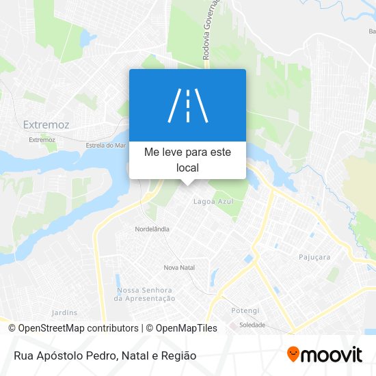 Rua Apóstolo Pedro mapa