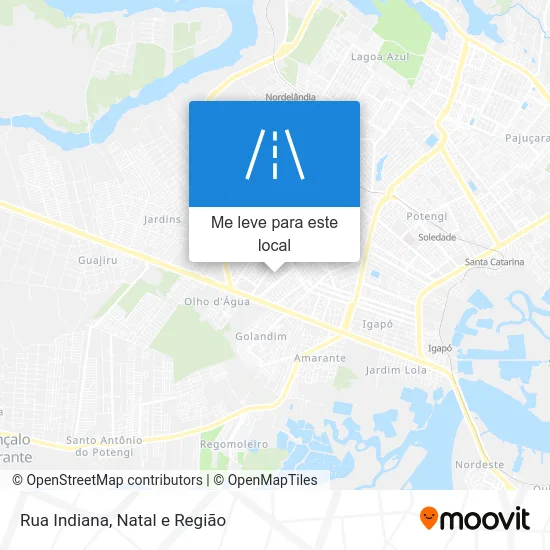 Rua Indiana mapa