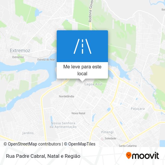 Rua Padre Cabral mapa