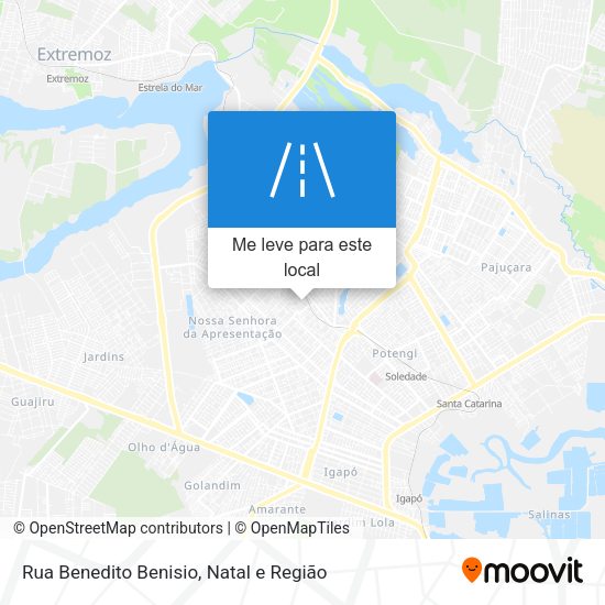 Rua Benedito Benisio mapa