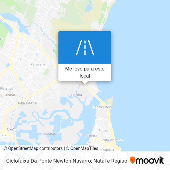 Ciclofaixa Da Ponte Newton Navarro mapa