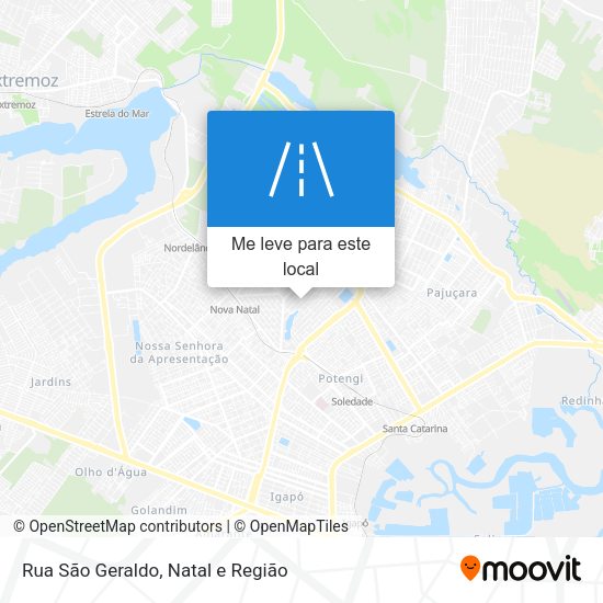 Rua São Geraldo mapa