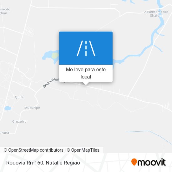 Rodovia Rn-160 mapa