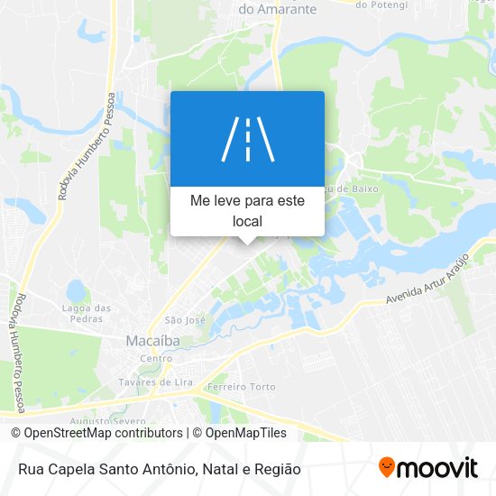 Rua Capela Santo Antônio mapa
