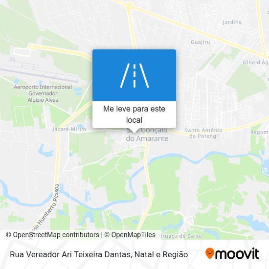 Rua Vereador Ari Teixeira Dantas mapa