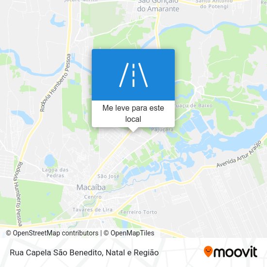 Rua Capela São Benedito mapa