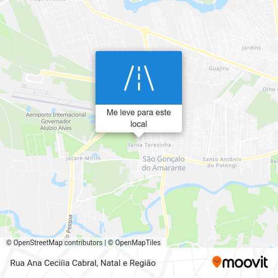 Rua Ana Ceciíia Cabral mapa