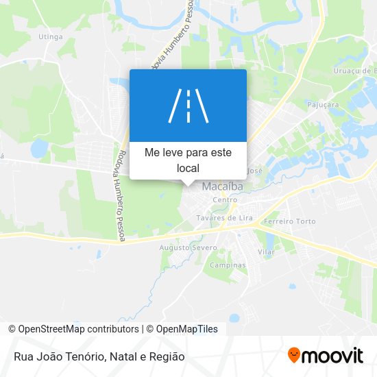 Rua João Tenório mapa
