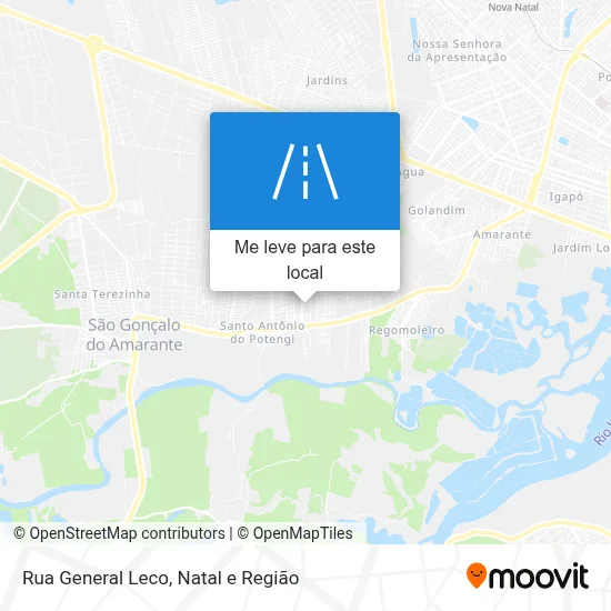 Rua General Leco mapa