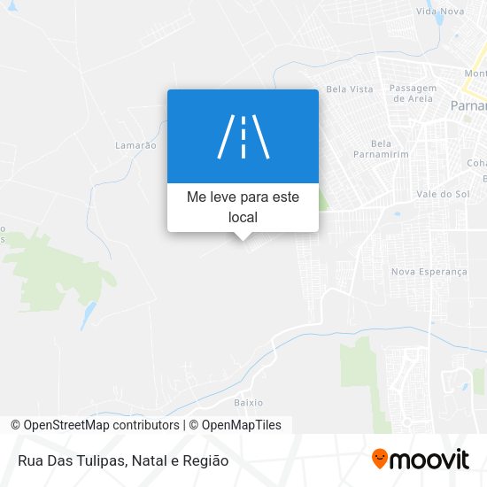 Rua Das Tulipas mapa