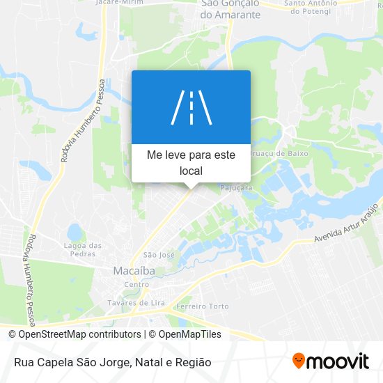 Rua Capela São Jorge mapa
