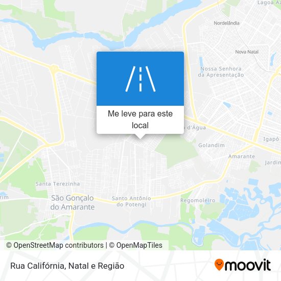 Rua Califórnia mapa