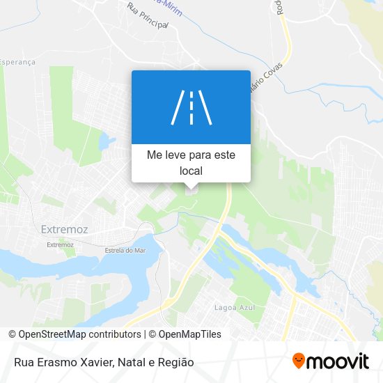 Rua Erasmo Xavier mapa