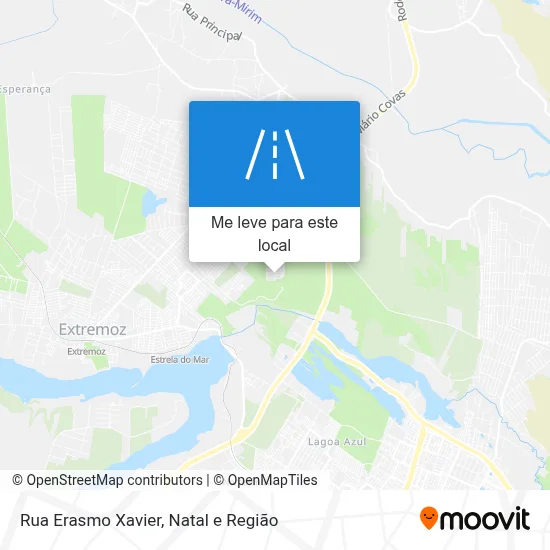 Rua Erasmo Xavier mapa