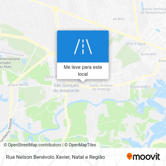 Rua Nelson Benévolo Xavier mapa