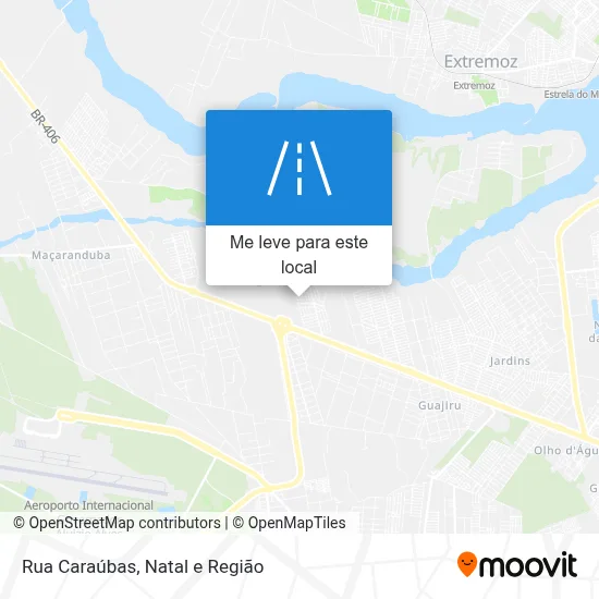 Rua Caraúbas mapa