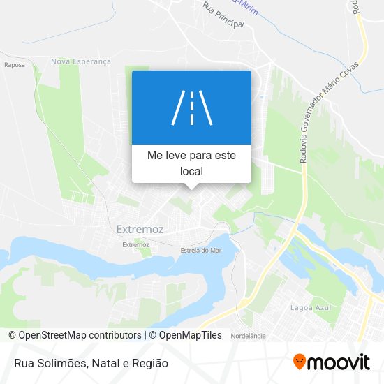 Rua Solimões mapa