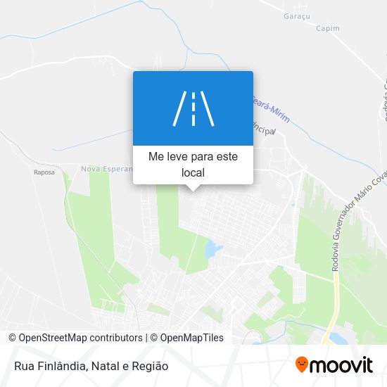 Rua Finlândia mapa
