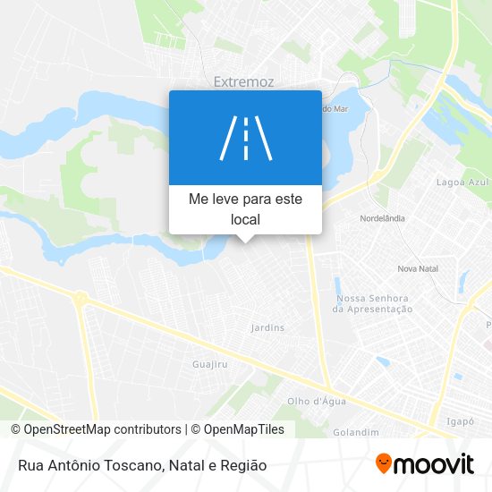 Rua Antônio Toscano mapa
