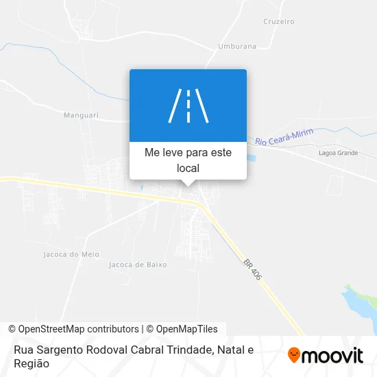 Rua Sargento Rodoval Cabral Trindade mapa