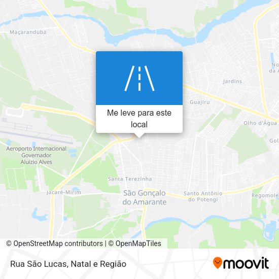Rua São Lucas mapa
