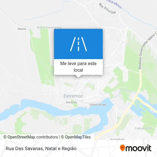 Rua Das Savanas mapa