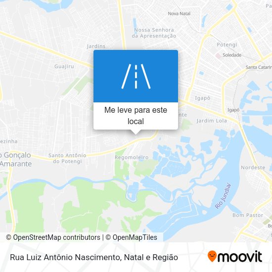 Rua Luiz Antônio Nascimento mapa