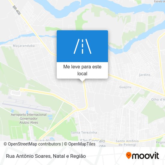 Rua Antônio Soares mapa