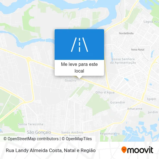Rua Landy Almeida Costa mapa