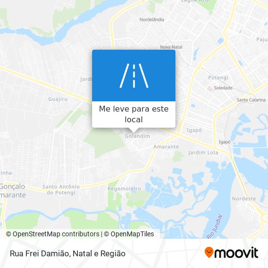 Rua Frei Damião mapa