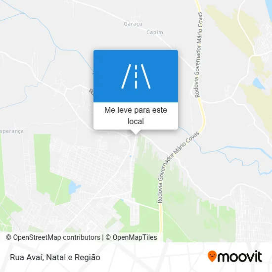 Rua Avaí mapa