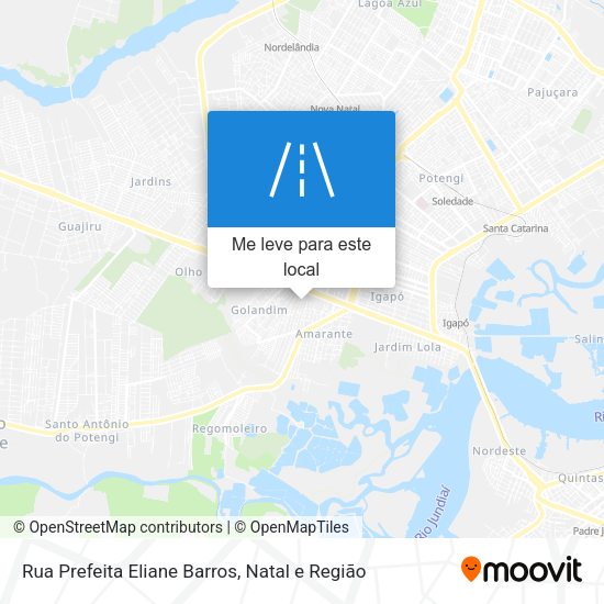 Rua Prefeita Eliane Barros mapa