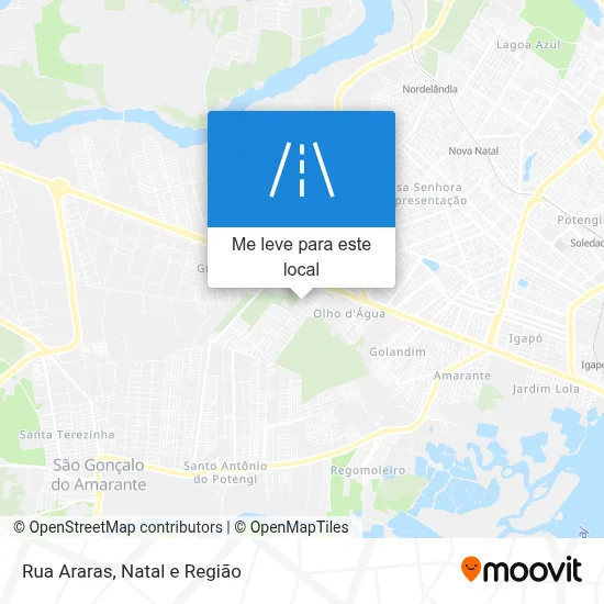 Rua Araras mapa