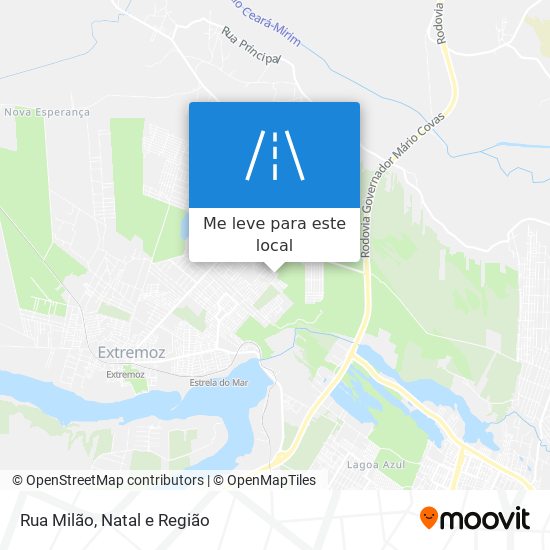 Rua Milão mapa