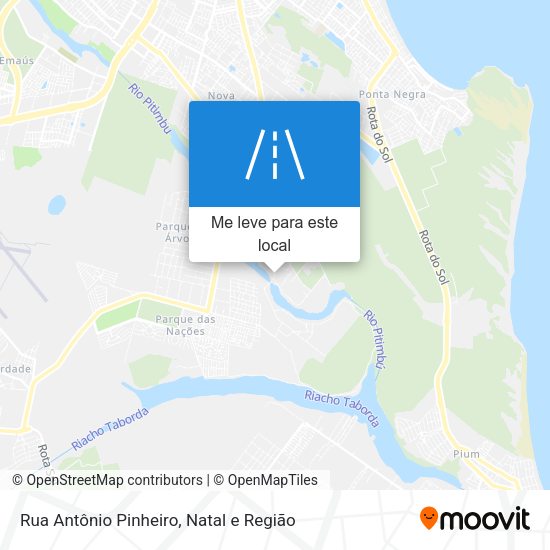 Rua Antônio Pinheiro mapa