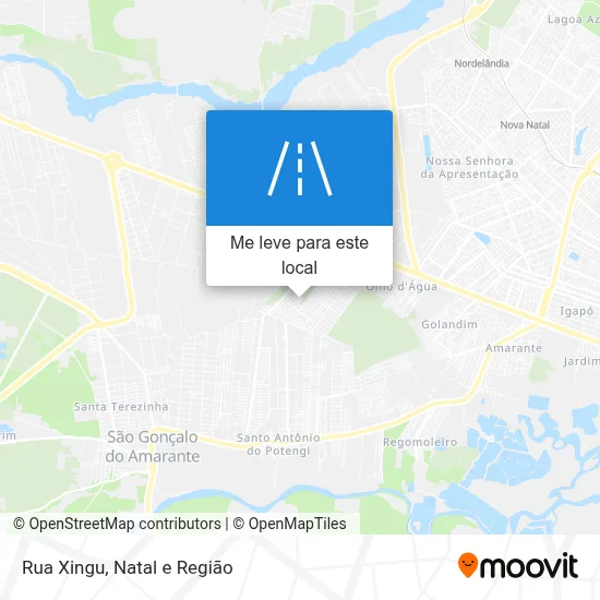 Rua Xingu mapa
