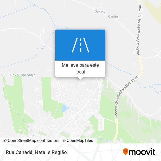 Rua Canadá mapa
