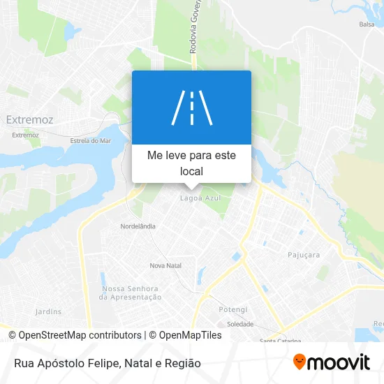 Rua Apóstolo Felipe mapa