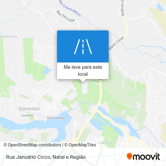 Rua Januário Cicco mapa