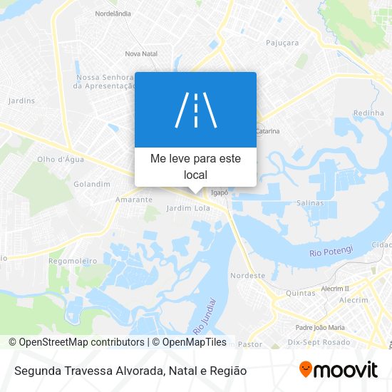Segunda Travessa Alvorada mapa