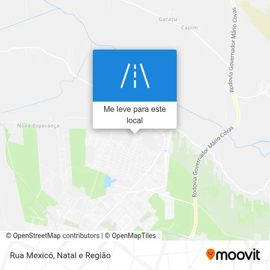 Rua Mexicó mapa