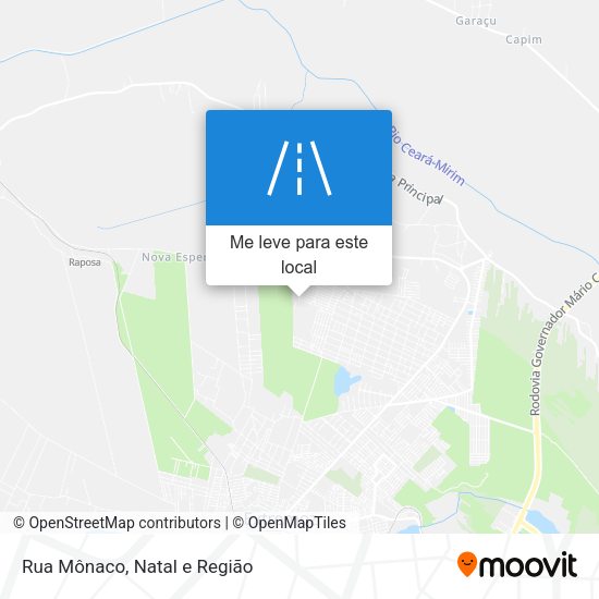 Rua Mônaco mapa
