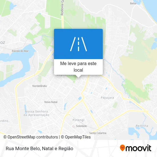 Rua Monte Belo mapa