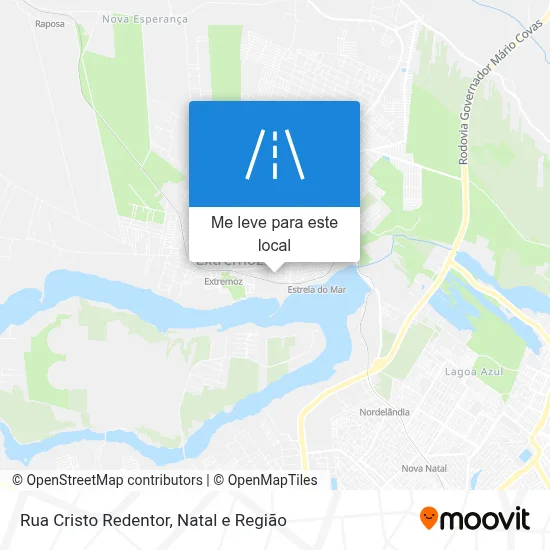 Rua Cristo Redentor mapa