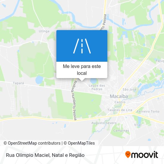 Rua Olímpio Maciel mapa